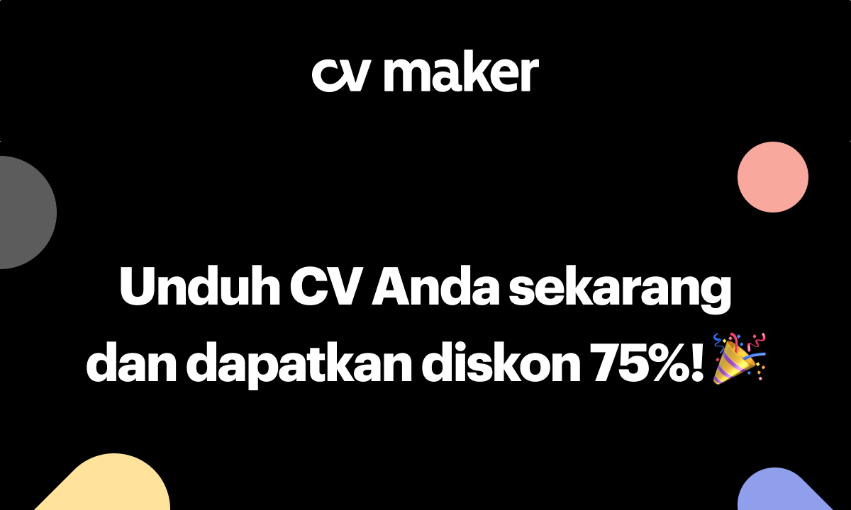 Unduh CV Anda sekarang dan dapatkan diskon 75%! 🎉